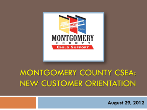 New Customer Orientation - Montgomery County, Ohio