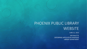 Phoenix Public Library WebSITE