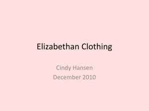 PowerPoint about Elizabethan clothing