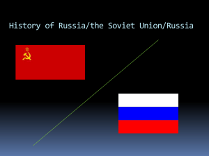 History of Russia/the Soviet Union/Russia