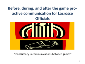 Pre-Game Responsibilities for Lacrosse Officials