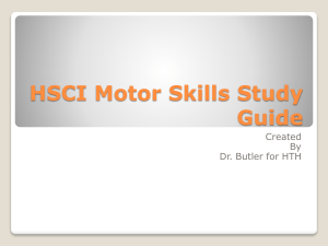 HSCI Motor Skills Study Guide - Sweetwater Physical Educators!