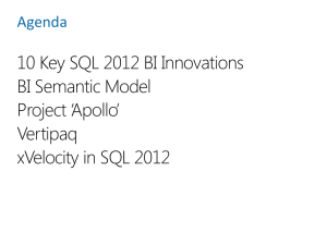 BISM and ColumnStoreIndex in SQL 2012 PPT