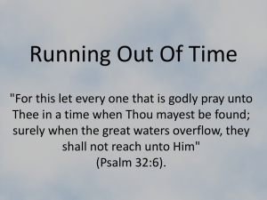 Running Out Of Time - Simple Bible Studies