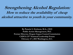 Strengthening Alcohol Regulation