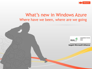 Windows Azure Roadmap