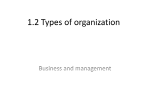 1.2 Types of organization