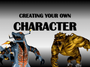 CREATING YOUR OWN CHARACTER