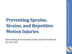 Preventing Strains, Sprains, and Repetitive Motion Injuries