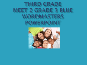 Grade 3 Blue PowerPoint - Framingham Public Schools