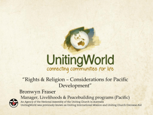 Rights & Religion – Considerations for Pacific Development