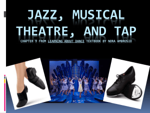 jazz, musical theatre, and tap powerpoint