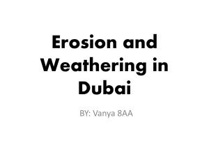 Erosion and Weathering in Dubai