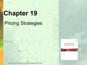 Ch. 19 price strategy