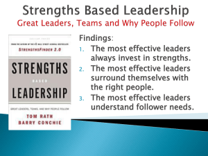 Strengths Based Leadership Great Leaders, Teams and Why