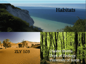 Habitats ZLY 103 Lecture Slides1