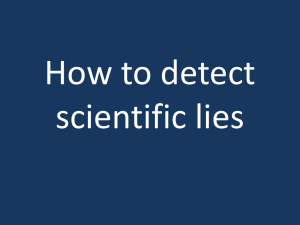 How to detect scientific lies