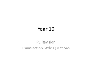 Year 10 - GCSE Physics Revision