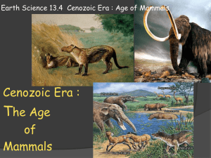 Earth Science 13.4 Cenozoic Era : Age of Mammals