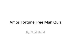 Amos Fortune Free Man Quiz