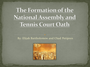 The Formation of the National Assembly and Tennis Court Oath