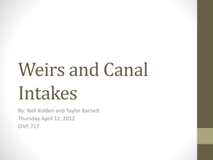 Weirs and Canal Intakes