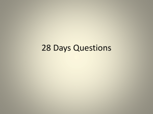 28 Days Questions