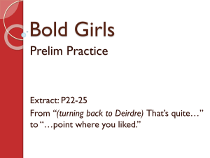 Bold Girls Exam Preparation
