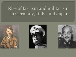Rise of fascism and militarism in Germany, Italy, and Japan