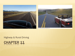 Chapter 11 - Rural Highway Driving