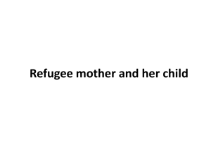 A mother in a refugee camp