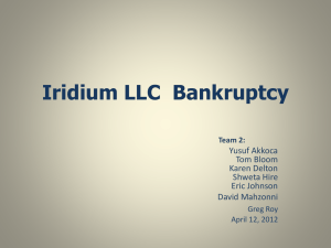 Iridium LLC Bankruptcy Team 2