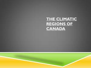 The Climatic Regions of Canada UPDATE