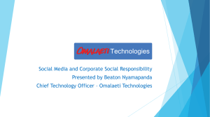 Omalaeti Technologies Social Media and CSI