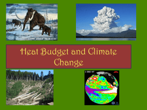 Heat Budget and Climate Change