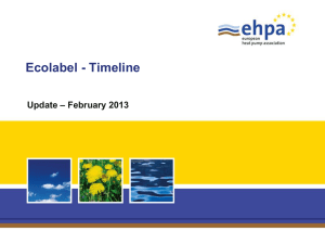 EU Ecolabel Working Plan 2011 - 2015