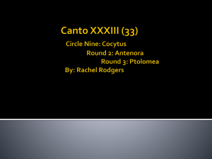 Canto XXXIII (33) Circle Nine: Cocytus Round 2: Antenora