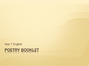 Poetry booklet