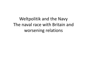 Weltpolitik and the Navy The naval race with Britain
