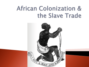 African Colonization & the Slave Trade