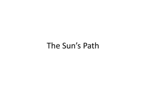 The Sun`s Path ppt