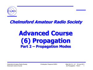 Aslide16-Propagation-2 - Chelmsford Amateur Radio Society