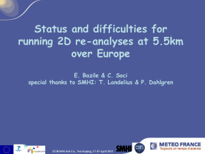Status and difficulties for running 2D re-analysis at 5.5