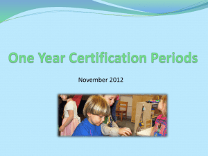 One Year Certification Training