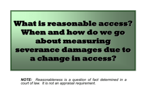 What is reasonable access and how do we go about measuring