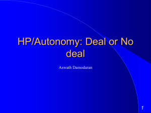 HP/Autonomy: Deal or No deal