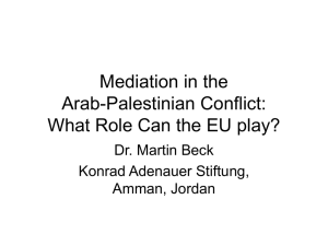 Mediation in the Arab-Palestinian Conflict - Konrad-Adenauer