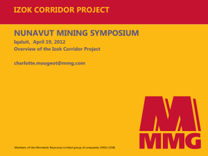 Presentation - Nunavut Mining Symposium