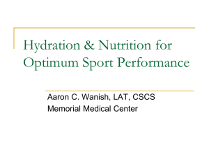 Hydration and Nutrition()