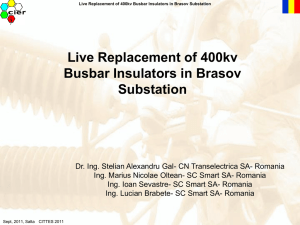 Live Replacement of 400kv Busbar Insulators in Brasov